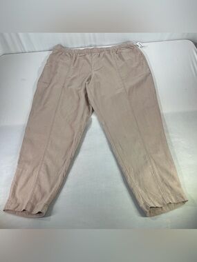 Old Navy Womens Linen Blend Pants Size XL Tie Waist Langenlook Minimalist Mauve